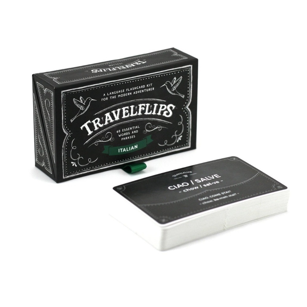 Travel Flips English ITALIAN Flashcards Learn 60 Essential Words & Phrases NEW